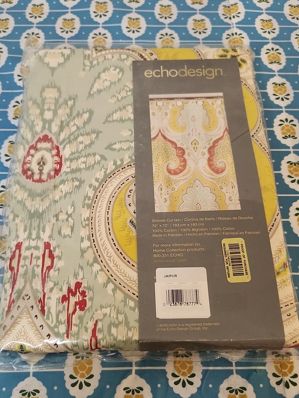 Echo Jaipur Shower Curtain Boho Cotton 72x72